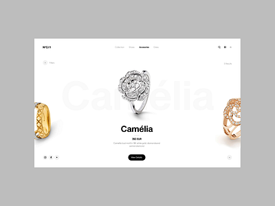 N*C//1 animation design ecommerce fashion jewellery minimal transition ui ux webdesign