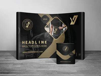 Gym Trade show Backdrop banner backdrop banner banner ads banner design brand branding design display exhibit exhibit design exhibition exhibition booth design illustrator minimal trade show tradeshow