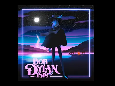 ✨ BOB DYLAN // ISIS ✨ art bob dylan canyons cowboy desert horse illustration love love story music music art neon photoshop roadtrip song song poster vaporwave
