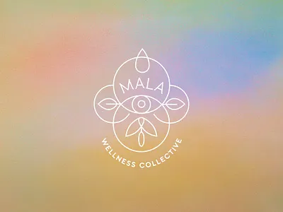 Mala Wellness Collective brand development branding collective eye food health iconography identity leaf line logodesign logotype nutrition wellness