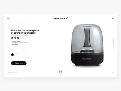 Harman/kardon Detail Product design ui web