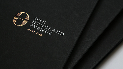 One Hyndland Avenye branding brochure editorial graphic design identity logo marque monogram print typography