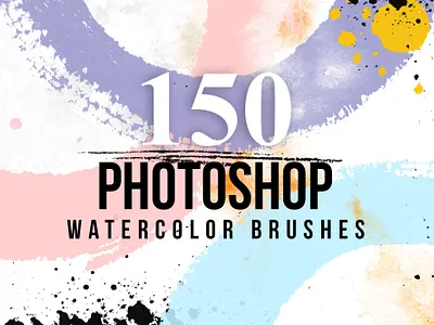 Watercolor Photoshop Brushes Set acrylic addon art artistic brush brushes creativity custom digital drawing gouache hand drawn material paint paint brush painting ps stain texture tool