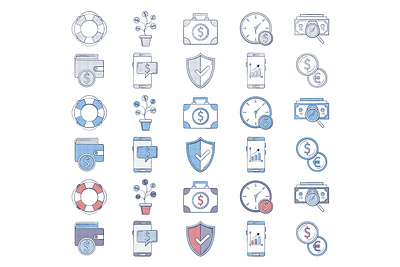 10 Free Finance Icon finance free freebie graphics icons typography vector