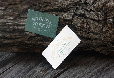 Brokenstraw Card bark business business card business card design photography serif gothic solotype vintage wood