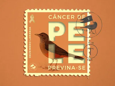 Turdus "Dezembro Laranja" Stamp branding cancer dezembro laranja oranje