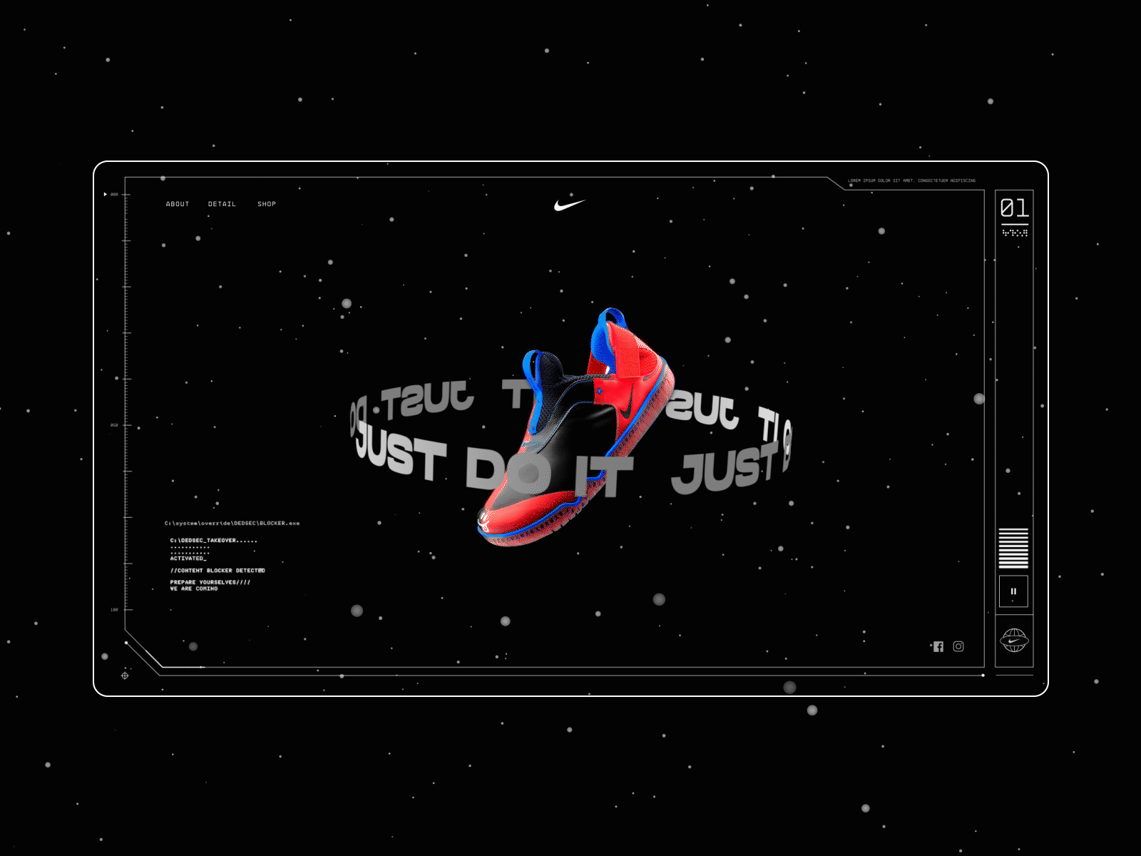 UI exercise - Nike animation design home typography ui ux web