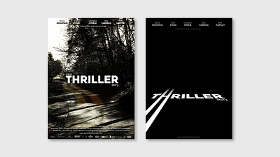 Thriller posters assignment graphic design photography poster poster design thriller typography