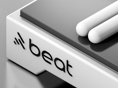 beat rabbit logo app beats bun bunny drum flat logo machine markforge rabbit rounded run sound