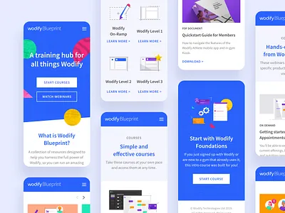Wodify Blueprint platform athletes blue courses crossfit design digitaldesign drawing fitness illustration landing page ui uidesign user ux vector webinar