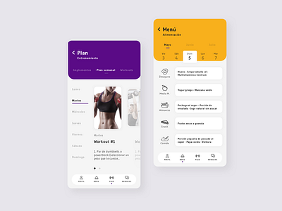 app entrenamiento app app design design interface training app ui ui design user interface ux design visual design web design