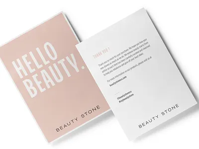 Beauty Stone - Thank You Card & Brand Identity branding agency branding and identity branding design design inspo layoutdesign logodesign logos minimalistic logos modern logos thank you card