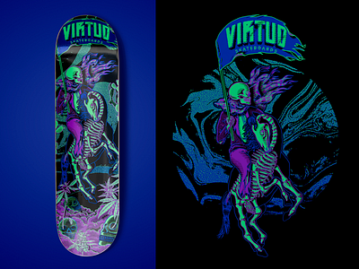 Jinete Skateboard design illustration skate skateboarding skull