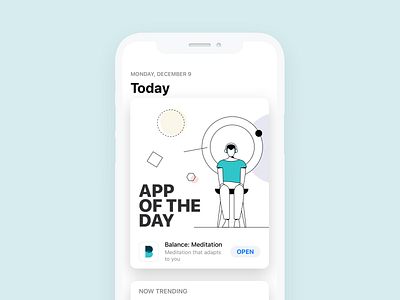 Balance: Apple's App of the Day app app design appdesign illustration ios iosapp meditation meditationapp minimal minimal design mobile mobile app mobile design product design ui uidesign uidesigner uiux user interface uxdesign