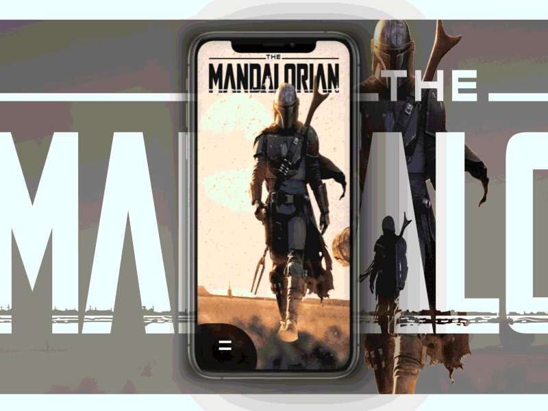 The Mandalorian web app concept | 1 part free Figma file animation app app design application baby yoda disney free freebie interaction interaction design mandalorian mobile movie star wars starwars the mandalorian tv series ui ux uxui