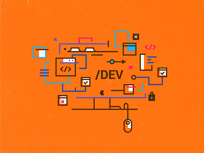 DEV app art design dev development icon illustration mac macbook pc ui ux vector