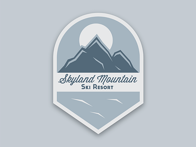 Ski Mountain Logo branding daily logo challenge dailylogochallenge design dlc flat illustration illustrator logo ski mountain logo vector