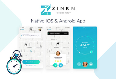 Zinkn People Share android app app design arizona design homepage illustration ios app ui ux ux ui web design