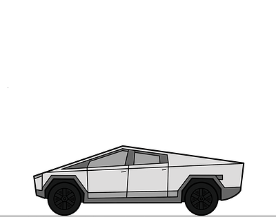 Cybertruck Tesla - Illustration car clean cybertruck design illustration illustration design minimal minimalistic monocolor shades tesla truck uxdesigner vehicle design vehicle graphics