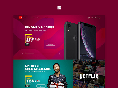 SFR website redesign concept aaa art direction commerce concept ecommerce internet iphone marketplace netflix phone redesign shop ui uidesign website