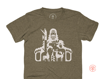 Beast Buds Tee bear big foot birds deer forest fox moose owl sasquatch tree wildlife wolf woodpecker yeti