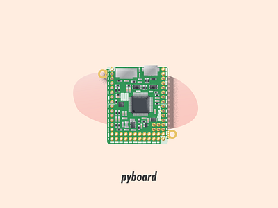 pyboard circuit board illustration illustrator