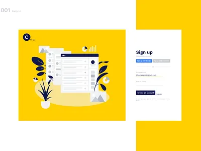 DailyUI N°1: Sign Up dailyui signup ui
