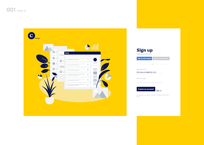 DailyUI N°1: Sign Up dailyui signup ui