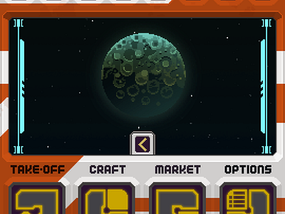 ALBA01 UI 16bit 8bit 8bitart buttons menu pixel art pixelart pixelartist planet space ui user interface