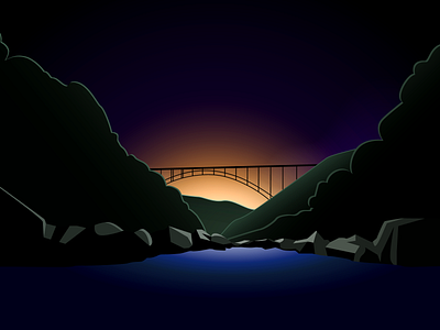 New River Gorge adobe adobe illustrator design digital illustration graphic design illustration illustrator vector west virginia