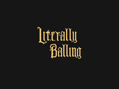Literally Balling: Wordmark brand branding design icon lettering logo minimal type typography vector wordmark