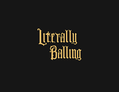 Literally Balling: Wordmark brand branding design icon lettering logo minimal type typography vector wordmark