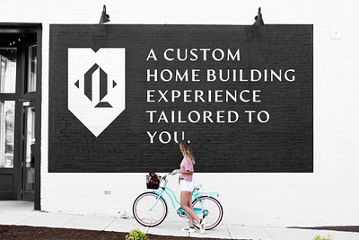 Q Emblem - Mural ad Design art direction brand branding builder construction contractor design emblem graphic design homes logo logodesign q logo