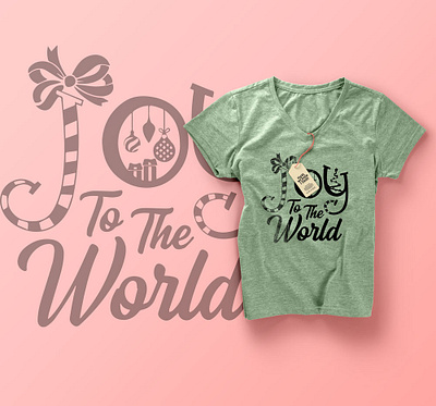 Joy To Th World - T-shirt Design design illustrations shirt t shirt design t shirt illustration t shirt mockup