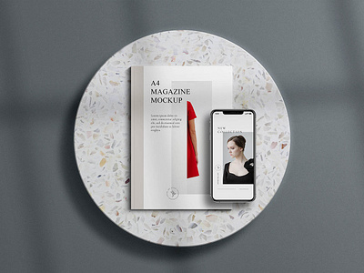 Free Magazine Mockup Scene PSD free mockup free mockup psd freebies magazine mockup mockup mockup psd psd mockup