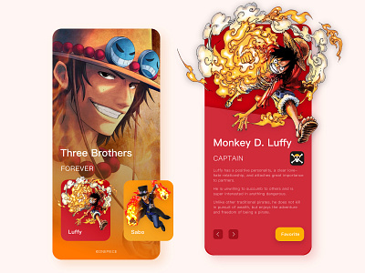 ONE PIECE anime brothers game design illustration movie art ui design