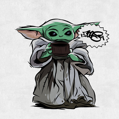 bby yoda X FOES 2d art animation art design graphic art illustration illustrator photoshop procreate