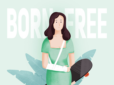 Born Free design girls illustration ui ux web website