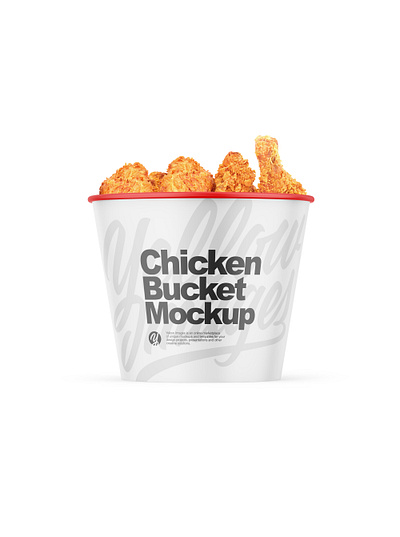 Chicken Bucket Mockup brand branding bucket bucket mockup chicken chicken wings chickens design fastfood food kfs logo mockups wings