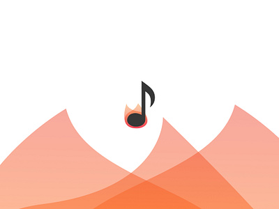 Phoenix Trax Music branding affinity branding cool design fire flat flat design icon logo minimal music note vector