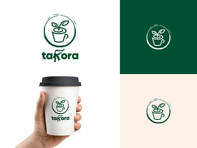 TAKORA COFFEE art brand brand identity branding cafe coffee design green idenity logo logodesign