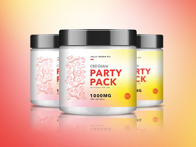 Party Label Design brand branding cbd cbd edibles cbd oil graphic artist graphic design label design package design packaging