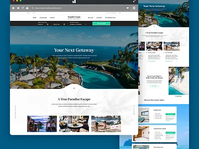2019 Weekly Design #49/52 adobe xd beach design homepage hotel ocean resort ui uidesign uipractice vacation web website