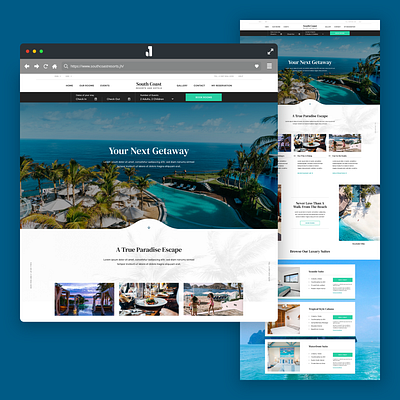 2019 Weekly Design #49/52 adobe xd beach design homepage hotel ocean resort ui uidesign uipractice vacation web website