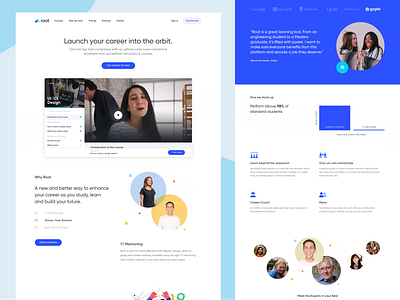 Online Learning Landing Page education education website learning root ui ui design website website design websites