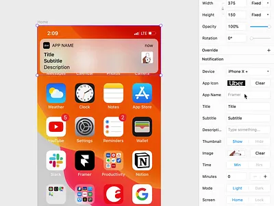 Framer X: iOS Notification animation apple framerx ios notification prototyping