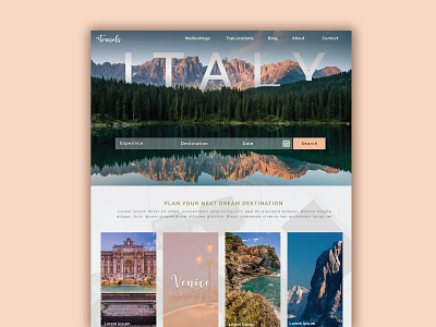 Travel Website Landing Page landing page design landingpage travelui travelwebsite uidesign uiuxdesign