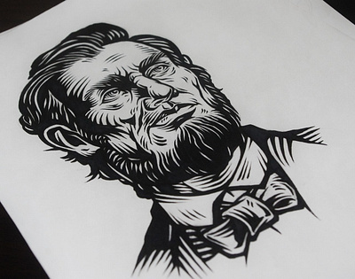 Lincoln graphics illustration portrait sketch