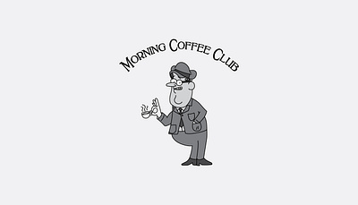 Morning Coffee Club cafe club coffee logo morning