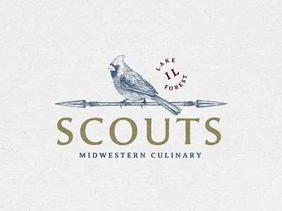 Scouts arrow branding hand drawn logo print prints restaurant vector vintage